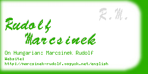 rudolf marcsinek business card